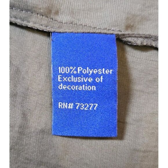 Apt 9 Womens Olive Green 3/4 Bell Sleeve Crew Neck Blouse Top Med Boho RN73277 - Picture 7 of 9